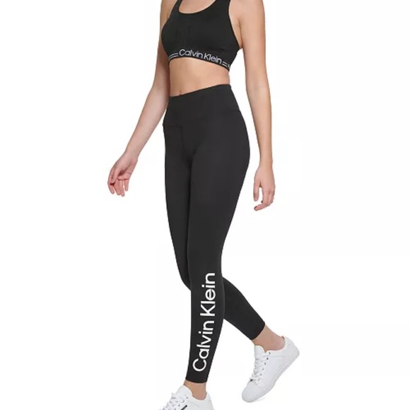 Calvin Klein Performance Women's High-Rise 7/8 Leggings. Size: Small   Black - Picture 1 of 6